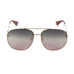 Gucci
62MM Squared Aviator Sunglasses
